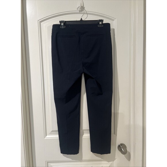 Van Heusen Stretch Extensible No-Waist Pull-On Ankle Button Pants Navy Size 10 - Picture 4 of 8